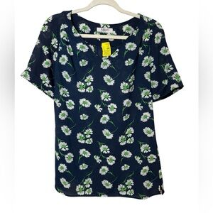 ROMY Navy Floral Blouse